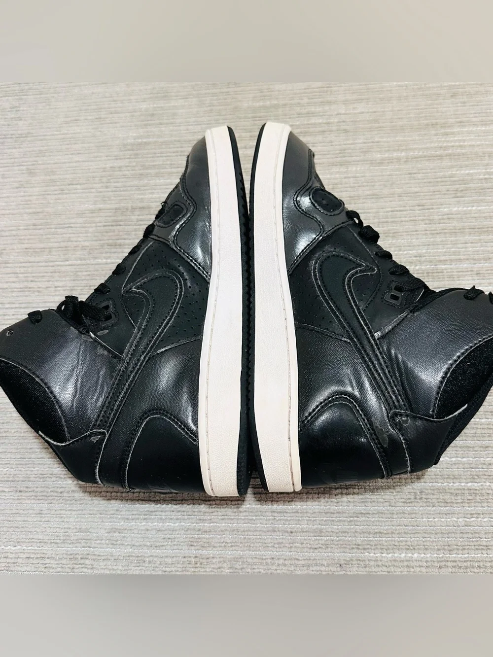 Nike WMNS Son of Force Mid Black White 616303-012 Women's Size 8 EUR 39 Rare
